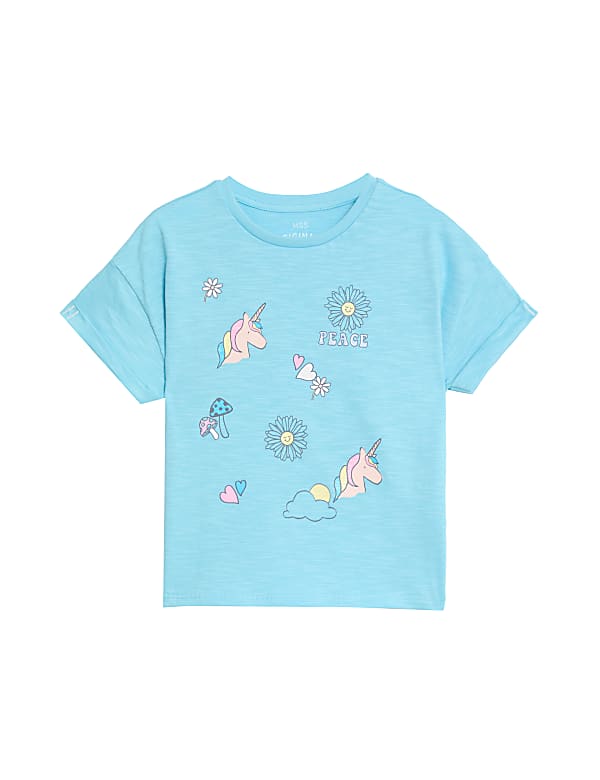 3pk Pure Cotton Print T-Shirts (2-8 Yrs)