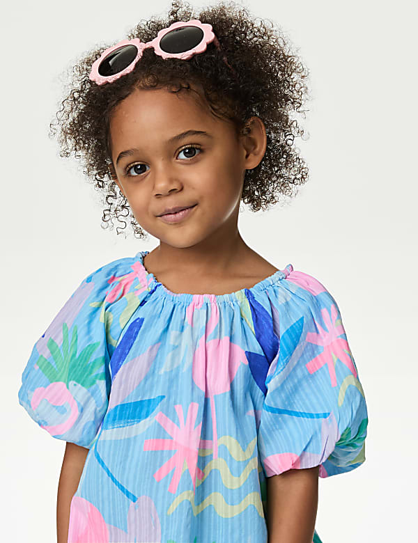 Pure Cotton Tropical Print Top (2-8 Yrs) - AU