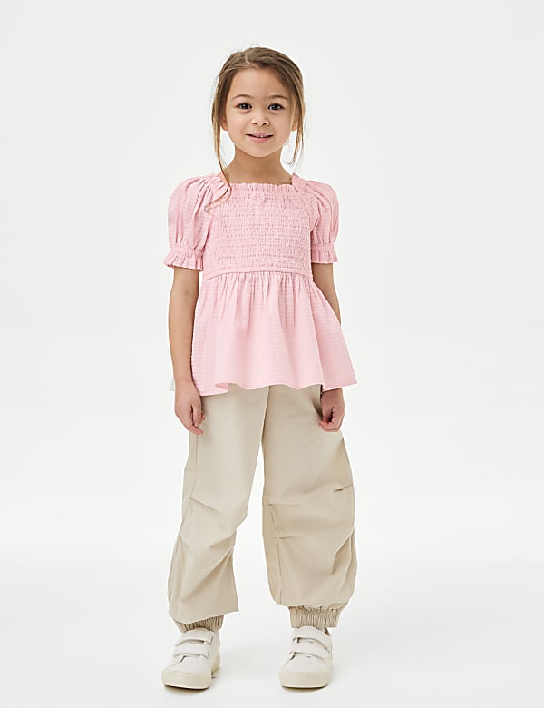 Pure Cotton Shirred Top (2-8 Yrs)