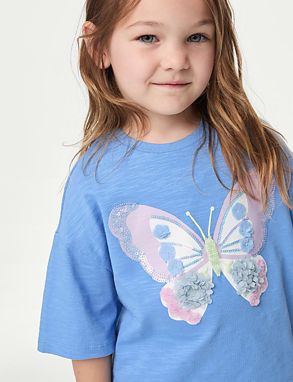 Pure Cotton Butterfly T-Shirt (2-8 Yrs) - RS