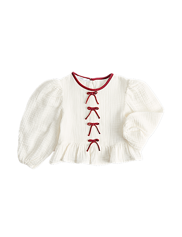 Pure Cotton Bow Top (2-8 Yrs)