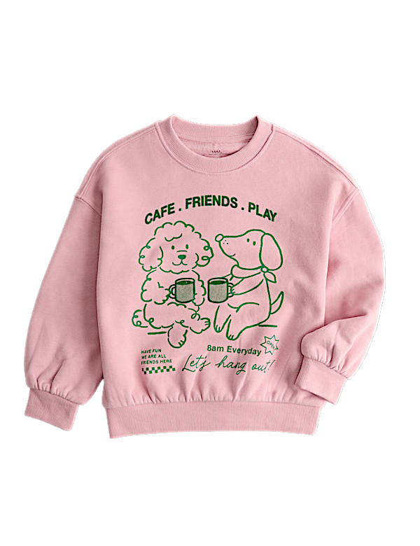 Cotton Rich Cafe Friends Sweatshirt (2-8 Yrs)