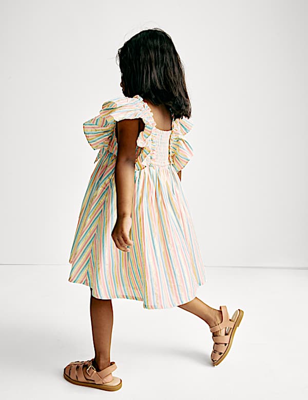 Cotton Rich Striped Dress (2-8 Yrs)