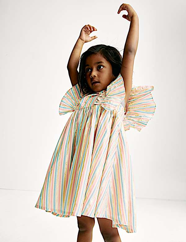 Cotton Rich Striped Dress (2-8 Yrs)