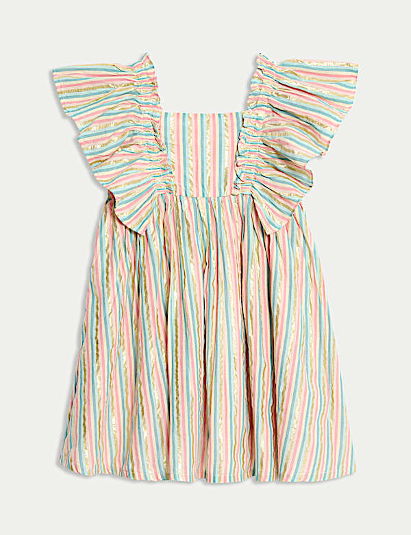 Cotton Rich Striped Dress (2-8 Yrs) - TW