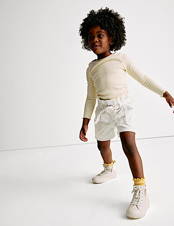 Short style sac en papier en jean 100&nbsp;% coton (du 2&nbsp;au 8&nbsp;ans) - FR