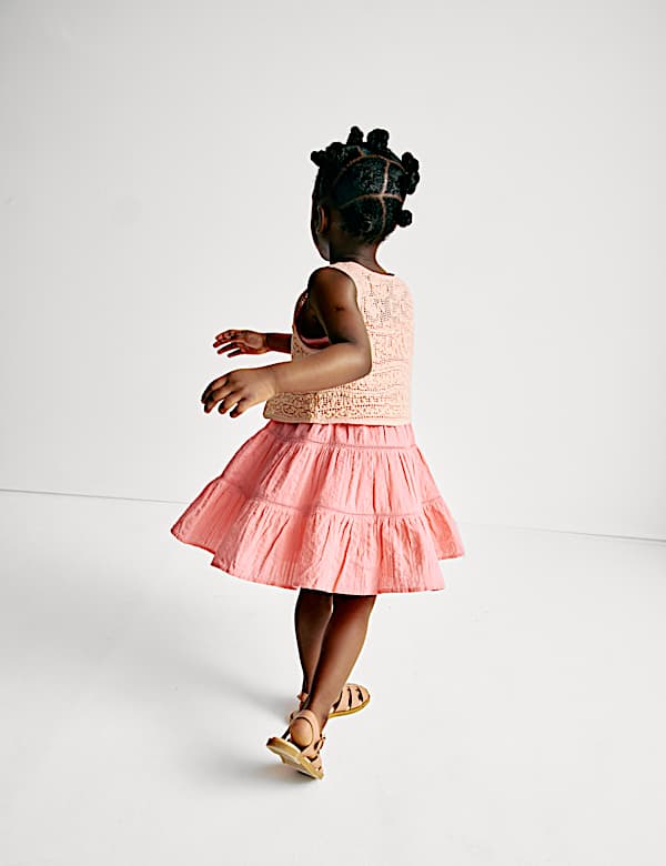 Pure Cotton Woven Dress (2-8 Yrs)