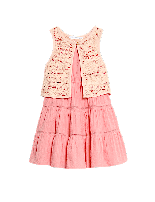Pure Cotton Woven Dress (2-8 Yrs)