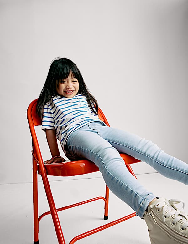 Skinny Cotton Rich Faded Jeans (2-8 Yrs) - LT