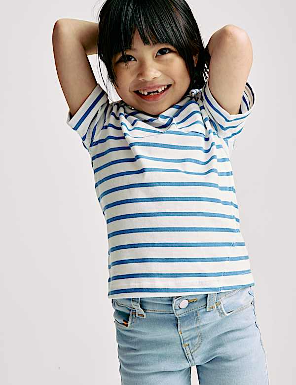 Skinny Cotton Rich Faded Jeans (2-8 Yrs) - JP