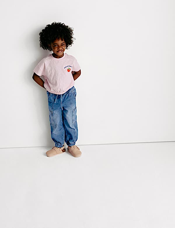 Denim Cuffed Cargo Jeans (2-8 Yrs) - JP