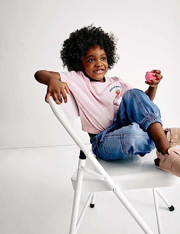 Denim Cuffed Cargo Jeans (2-8 Yrs) - JP