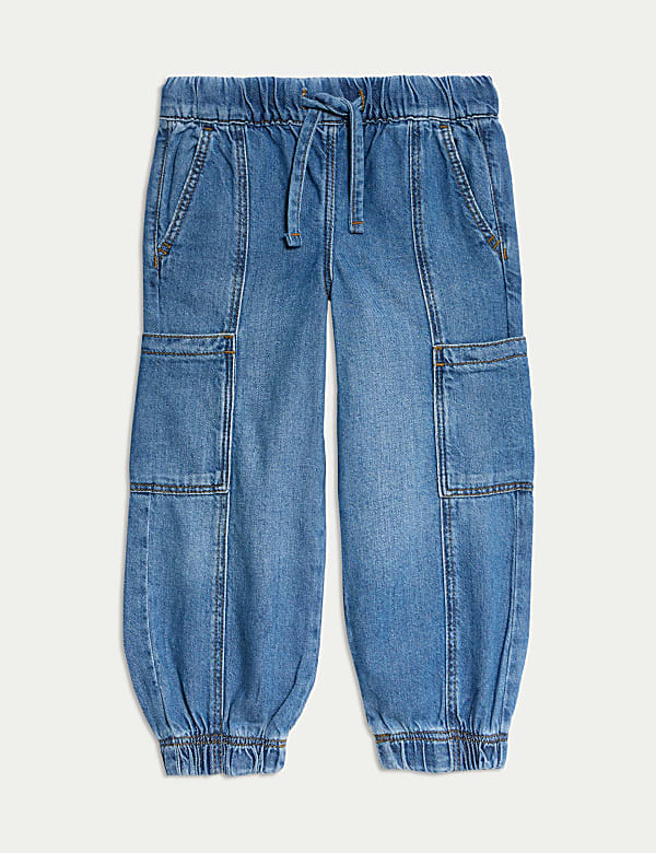 Denim Cuffed Cargo Jeans (2-8 Yrs) - JP