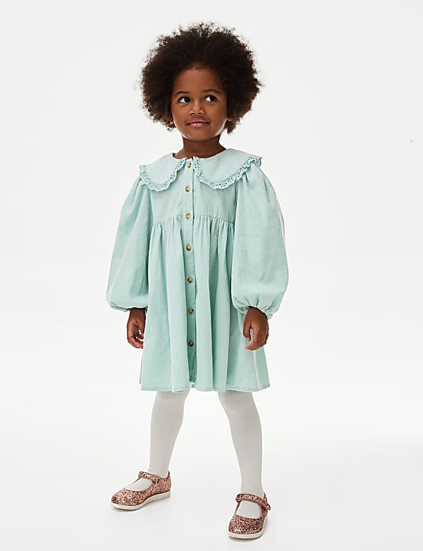 Cord Dress with Tights (2-8 Yrs) - IL