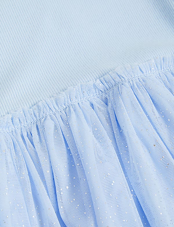 Cotton Rich Tulle Glitter Dress (1-8 Yrs)
