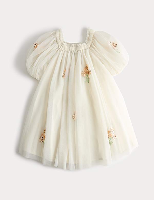 Sequin Floral Dress (2-16 Yrs)