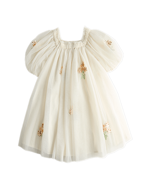 Sequin Floral Dress (2-16 Yrs)