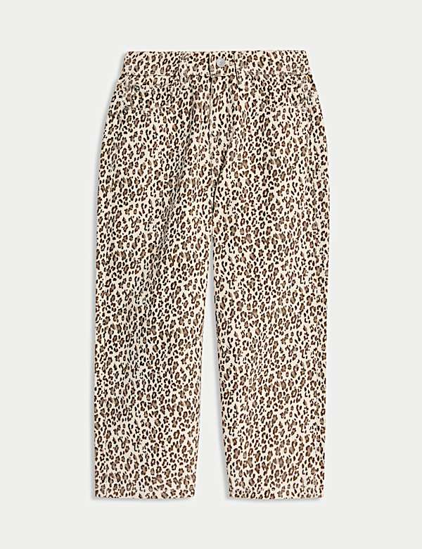 Denim Leopard Print Jeans (2-10 Yrs) - PL
