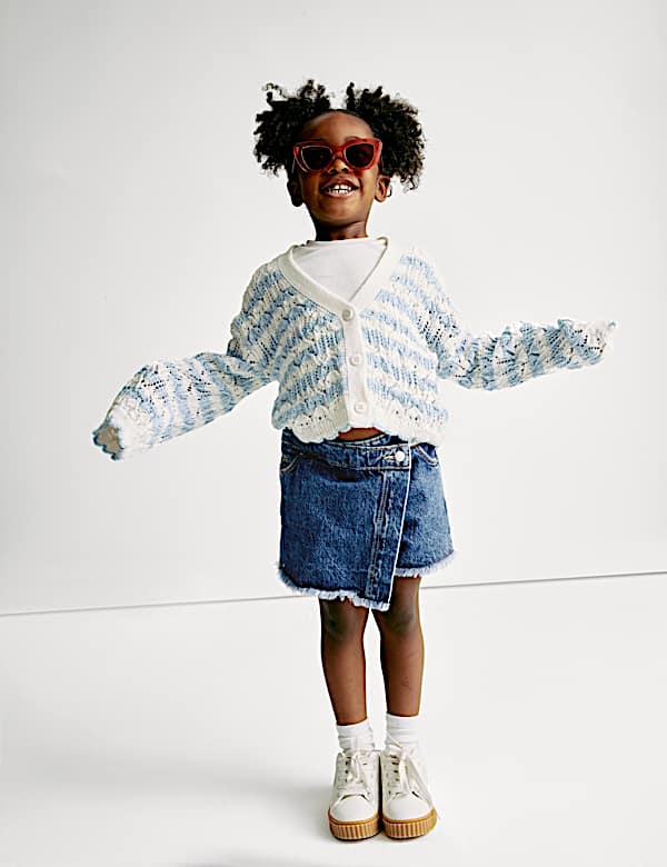 Pure Cotton Denim Skort (2-16 Yrs) - CN