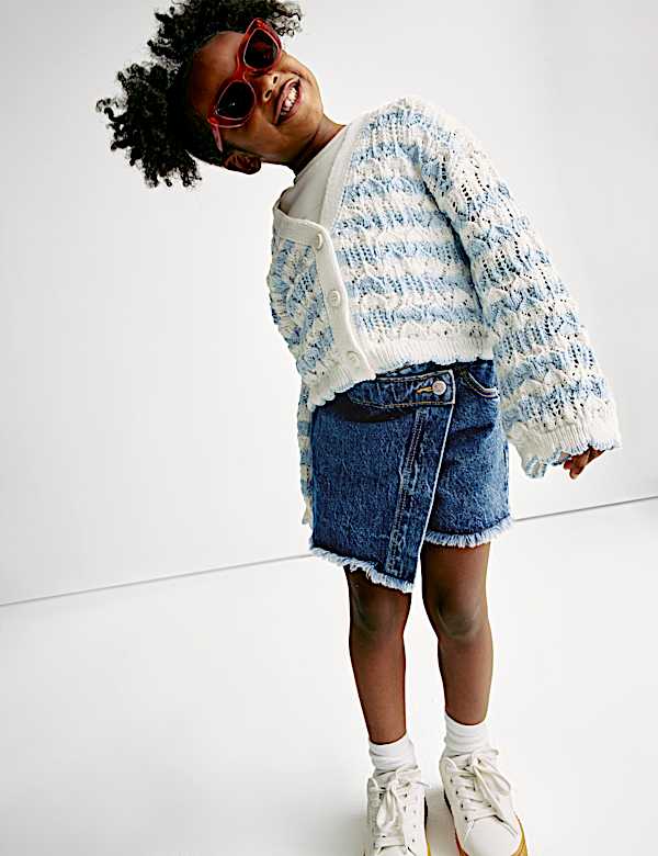 Jupe-short en jean 100&nbsp;% coton (du 2&nbsp;au 16&nbsp;ans) - FR