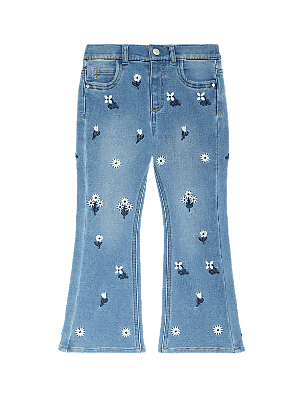 Denim Embroidered Flared Jeans (2-8 Yrs)