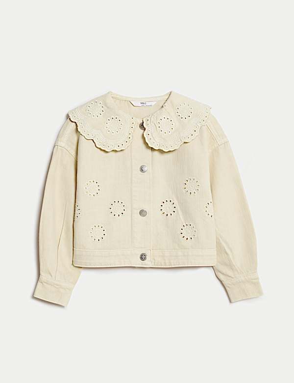 Denim Embroidered Shacket (2-8 Yrs) - JP