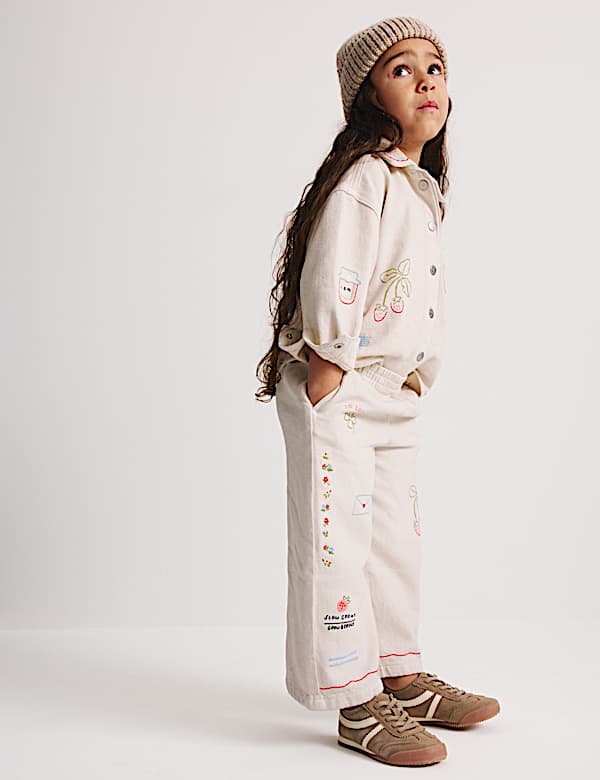 Denim Embroidered Jeans (1-8 Yrs)
