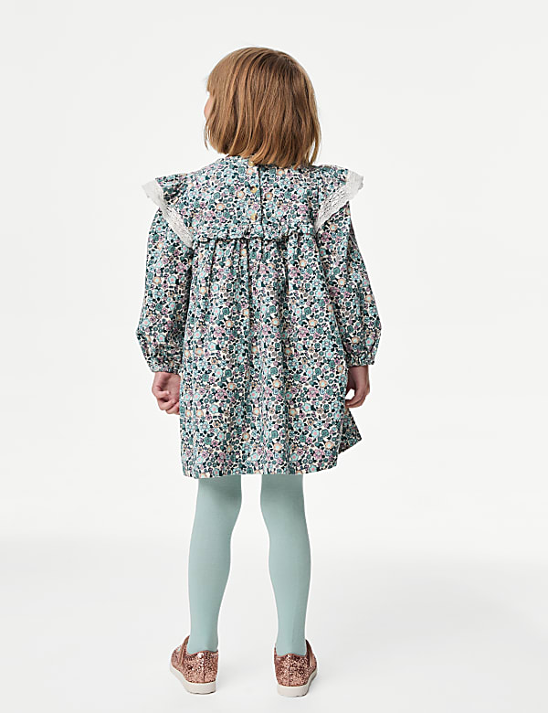 2pc Cotton Rich Floral Dress Outfit (2-8 Yrs)