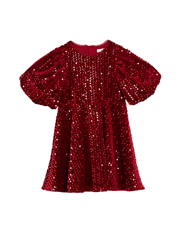 Velvet Sequin Dress (2-8 Yrs)