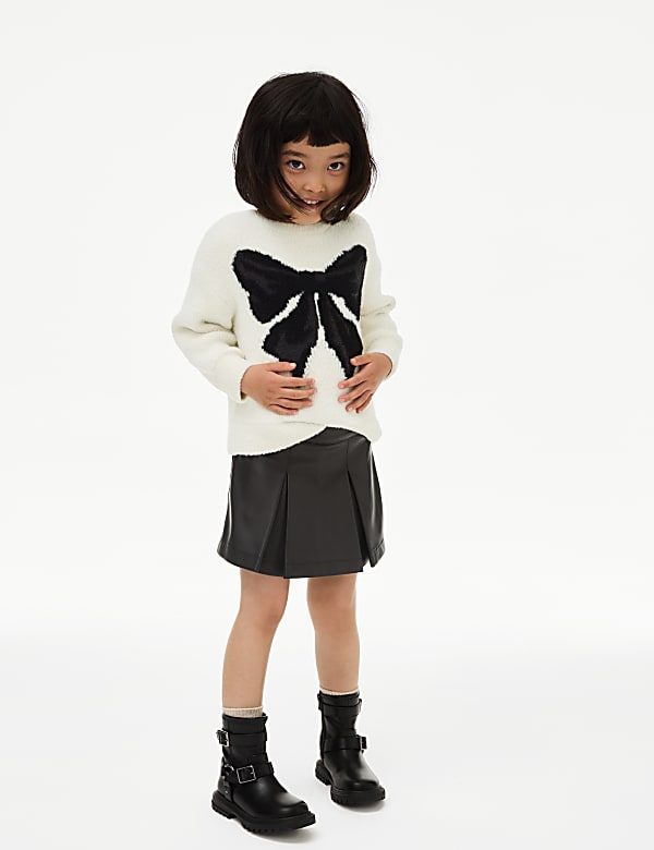 Faux Leather Skort (2-8 Yrs) - CN