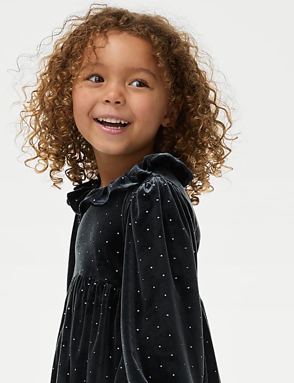 Sparkly Velvet Dress (1-8 Yrs)