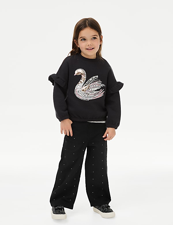 Denim Diamante Straight Leg Jeans (2-10 Yrs) - RO