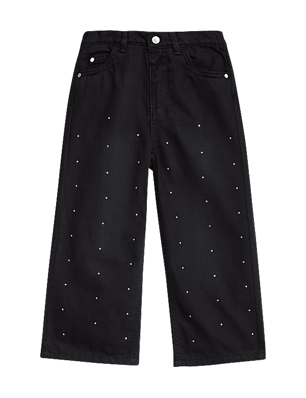 Denim Diamante Straight Leg Jeans (2-10 Yrs)