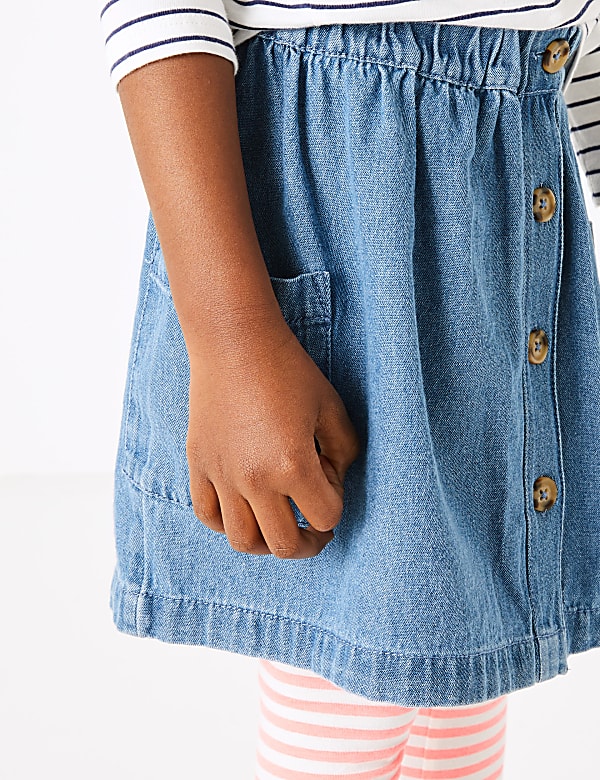 Chambray Button Up Skirt (2-7 Years)
