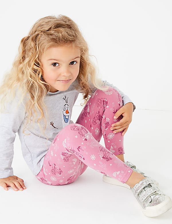 Disney Frozen 2 Cotton Patterned Leggings (2-10 Yrs)