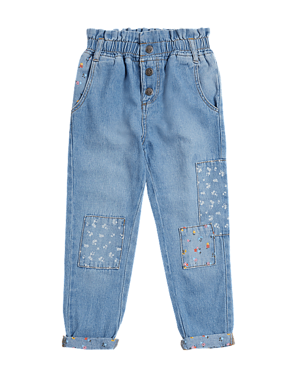 Relaxed Denim Floral Jeans (2-7 Yrs)