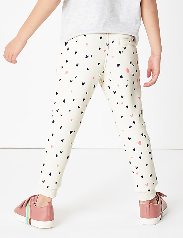 Cotton Heart Print Joggers (2-7 Yrs)