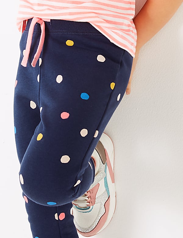 Cotton Rich Multicolour Spotted Joggers (2-7 Years)