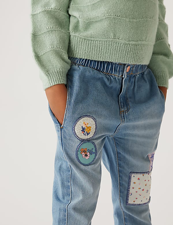 Regular Denim Embroidered Jeans