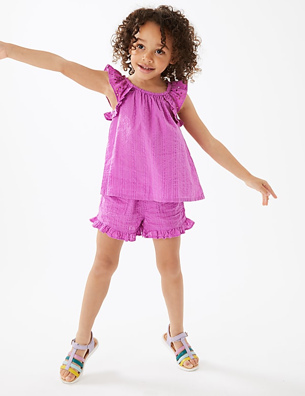 Pure Cotton Drawstring Shorts (2-7 Yrs)