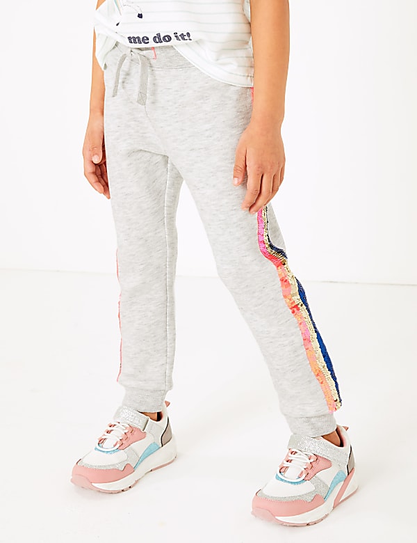 Reversible Sequin Side Stripe Joggers (2-7 Yrs)