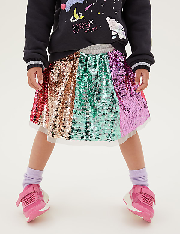 Rainbow Sequin Skirt (2-7 Yrs)