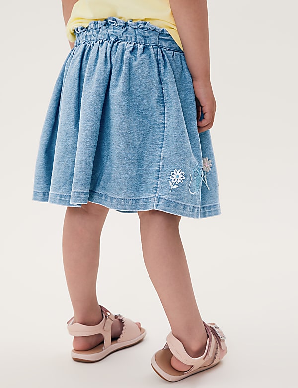 Mini Denim Embroidered Skirt (2-7 Yrs)
