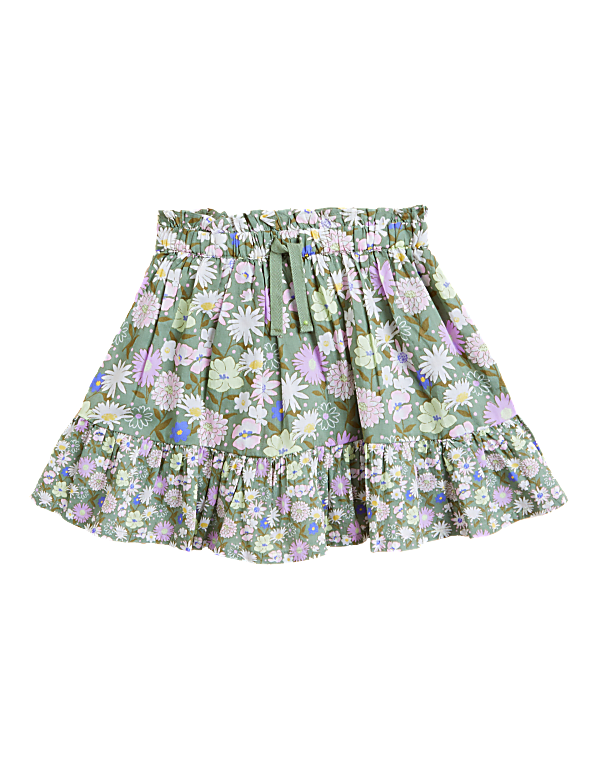 Pure Cotton Floral Skirt (2-7 Yrs)