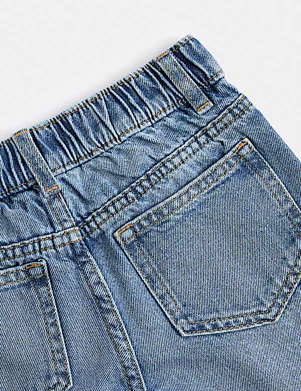 Denim Elasticated Straight Leg Jeans