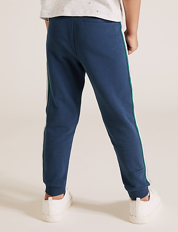 Buy Rainbow Sparkle Side Stripe Joggers 2 7 Yrs at Marks Spencer