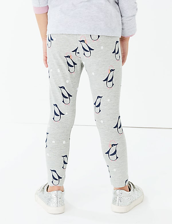 Cotton Penguin Print Leggings (3 Mths - 7 Yrs)