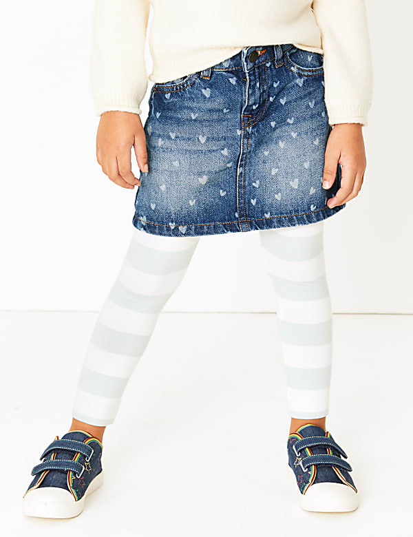 Denim Laser Heart Skirt (2-7 Yrs)