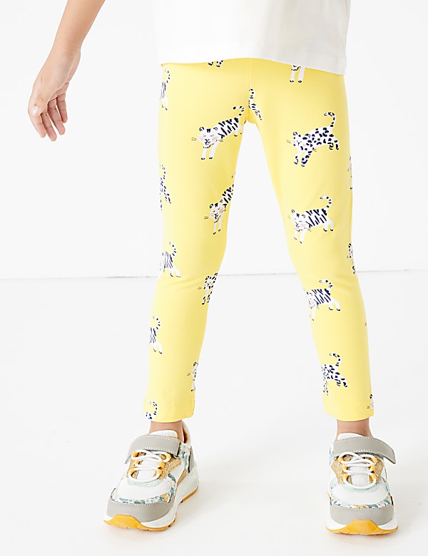 Cotton All Over Tiger Print Leggings (2-7 Yrs)