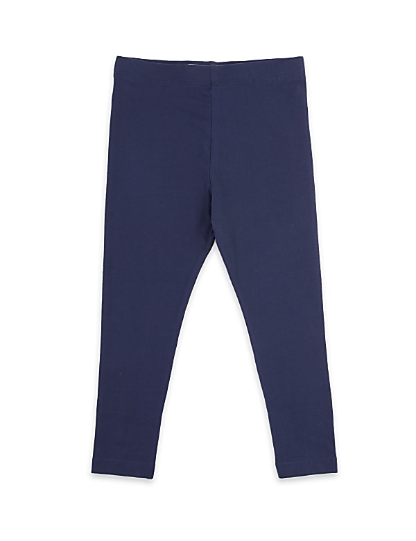 Cotton Rich Plain Leggings (2-7 Yrs)